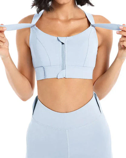 High Impact,A+ Quality, Ultimate Comfort, Sports Bra, Zipper ( Pack of 3 )