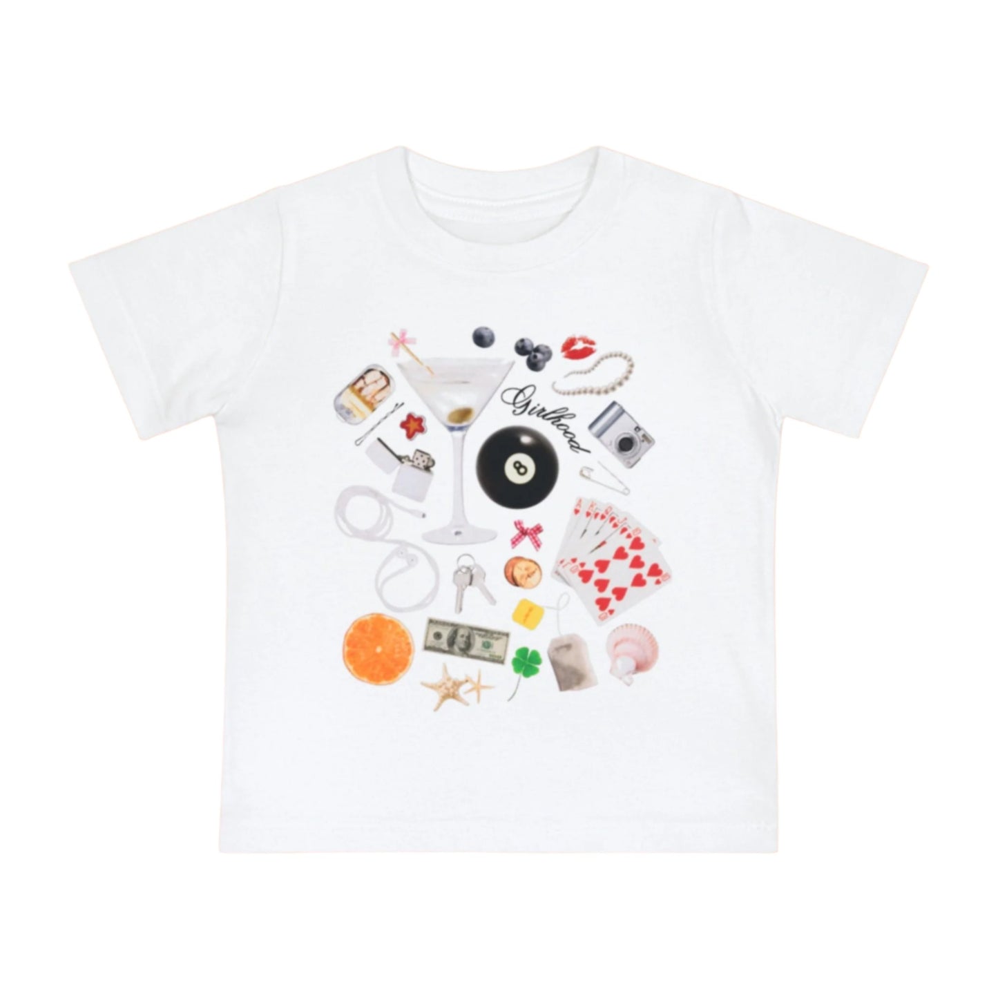 Girlhood collage baby tee