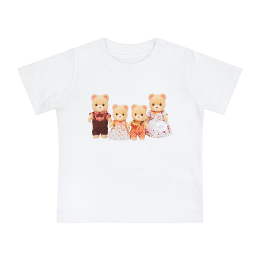 Sylvanian bear family baby tee