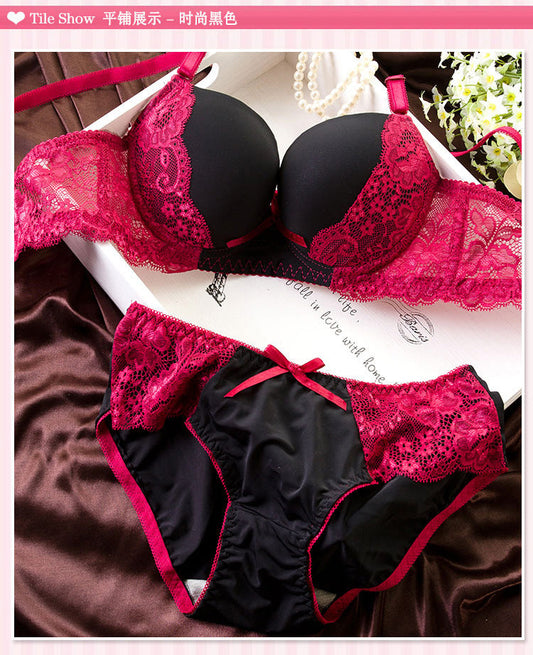 Voler Haut Women Bridal Lingerie Set of Lace Bra and Panty Set