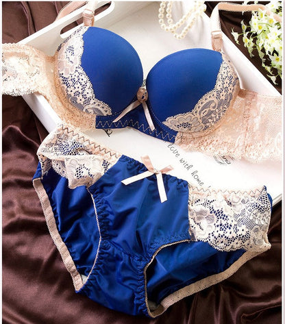 Voler Haut Women Bridal Lingerie Set of Lace Bra and Panty Set