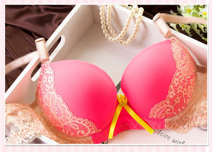 Voler Haut Women Bridal Lingerie Set of Lace Bra and Panty Set