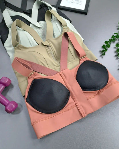 High Impact,A+ Quality, Ultimate Comfort, Sports Bra, Zipper ( Pack of 3 )